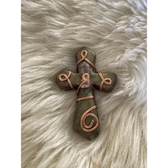 Raku Cross Mini Japanese Style Pottery - Picture 1 of 2